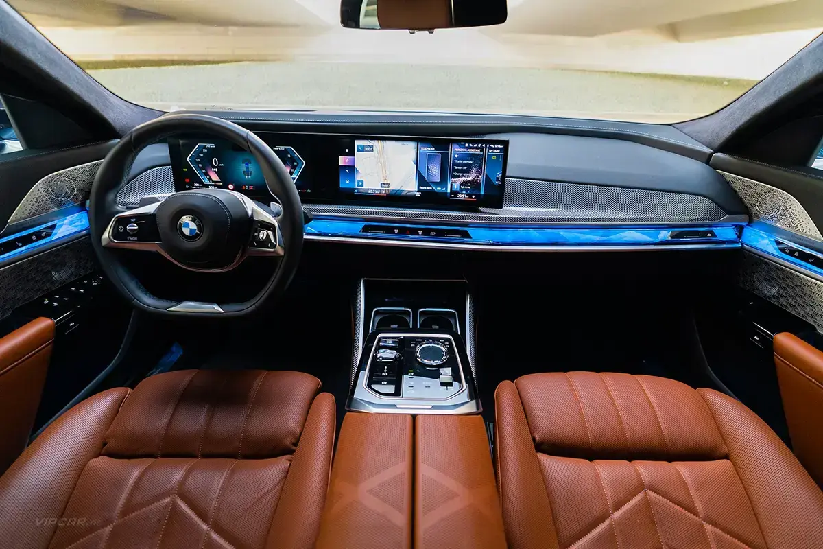 BMW 740 Blue Interior