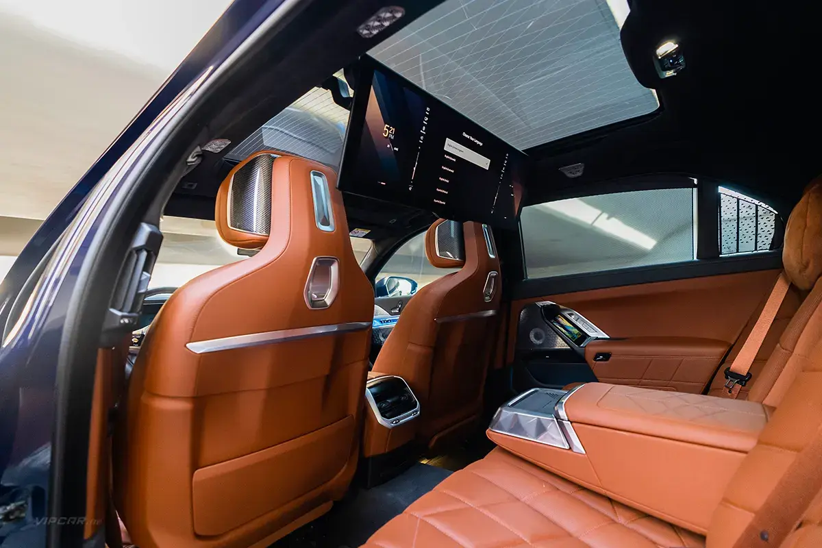 BMW 740 Blue Interior